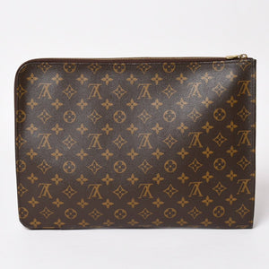 極美品 LOUIS VUITTON ルイヴィトン クラッチバッグ ポッシュ・ドキュマン M53456 モノグラム PVC ゴールド金具 中古 4a002850