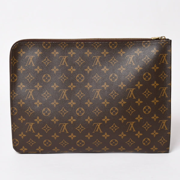 極美品 LOUIS VUITTON ルイヴィトン クラッチバッグ ポッシュ・ドキュマン M53456 モノグラム PVC ゴールド金具 中古 4a002850
