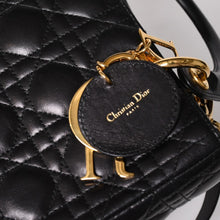 画像をギャラリービューアに読み込む, 極美品 Christian Dior クリスチャンディオール レディディオール ブラック ハンドバッグ ゴールド金具 MA-0092 中古 4a003032