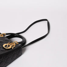 画像をギャラリービューアに読み込む, 極美品 Christian Dior クリスチャンディオール レディディオール ブラック ハンドバッグ ゴールド金具 MA-0092 中古 4a003032