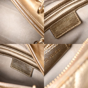 極美品 Christian Dior クリスチャンディオール レディディオール ミディアム 2WAY ハンドバッグ カナージュ ゴールド 中古 4a003111