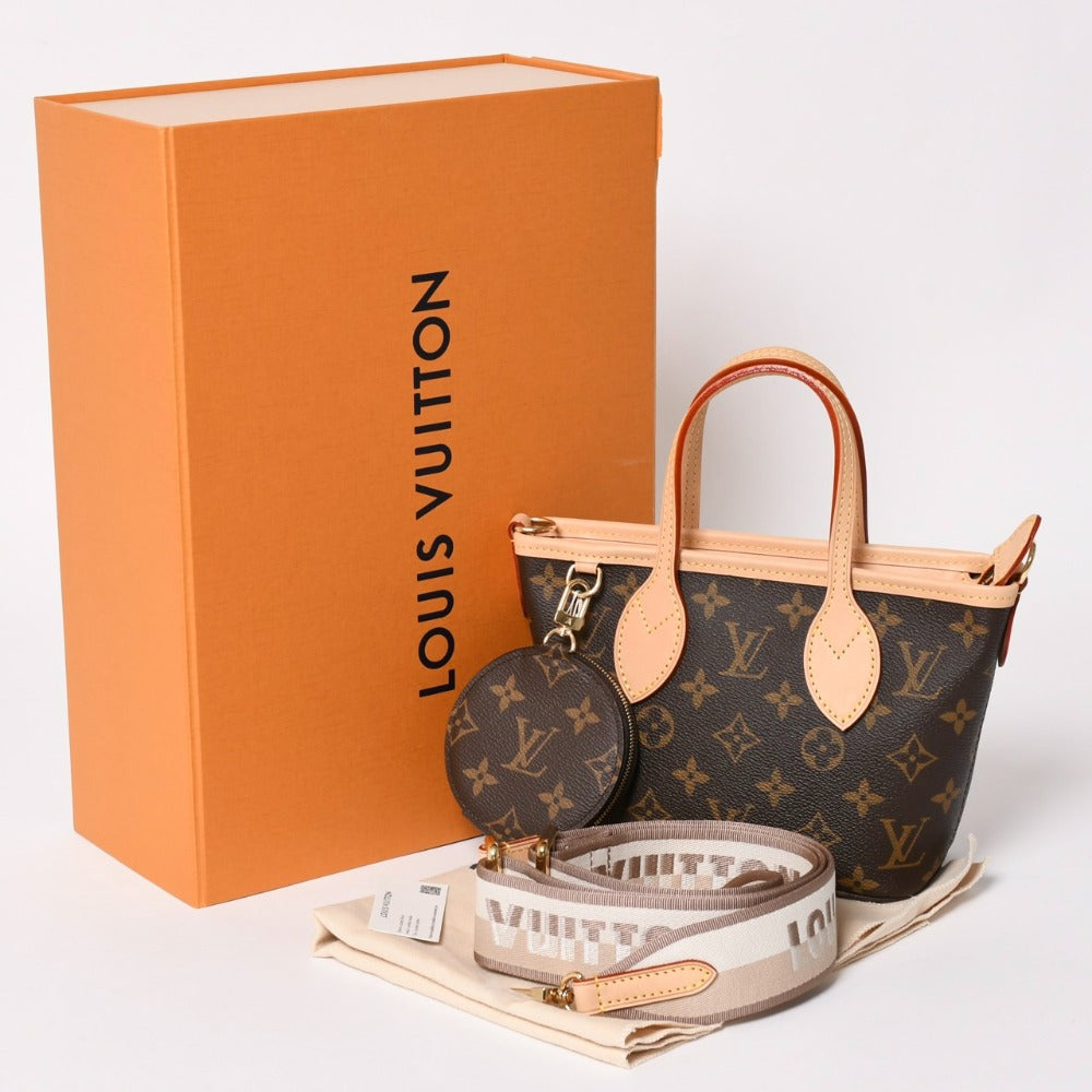 新品未使用 LOUISVUITTON ルイヴィトン ハンドバッグ ネヴァーフル BB ブラウン モノグラムキャンバス レザー M46705 ゴールド金具 4a003239