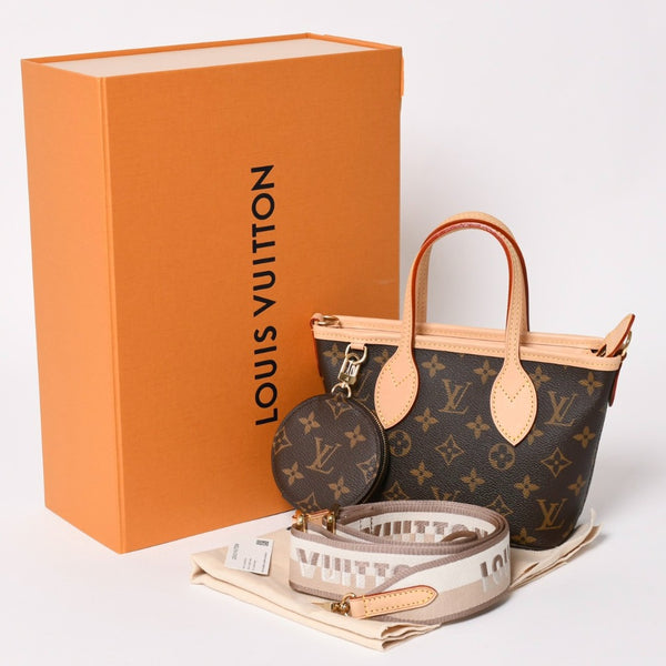新品未使用 LOUISVUITTON ルイヴィトン ハンドバッグ ネヴァーフル BB ブラウン モノグラムキャンバス レザー M46705 ゴールド金具 4a003239