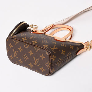 新品未使用 LOUISVUITTON ルイヴィトン ハンドバッグ ネヴァーフル BB ブラウン モノグラムキャンバス レザー M46705 ゴールド金具 4a003239