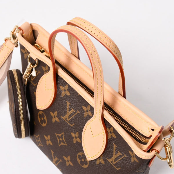 新品未使用 LOUISVUITTON ルイヴィトン ハンドバッグ ネヴァーフル BB ブラウン モノグラムキャンバス レザー M46705 ゴールド金具 4a003239
