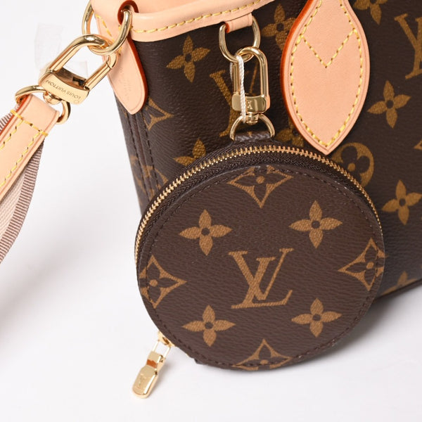 新品未使用 LOUISVUITTON ルイヴィトン ハンドバッグ ネヴァーフル BB ブラウン モノグラムキャンバス レザー M46705 ゴールド金具 4a003239
