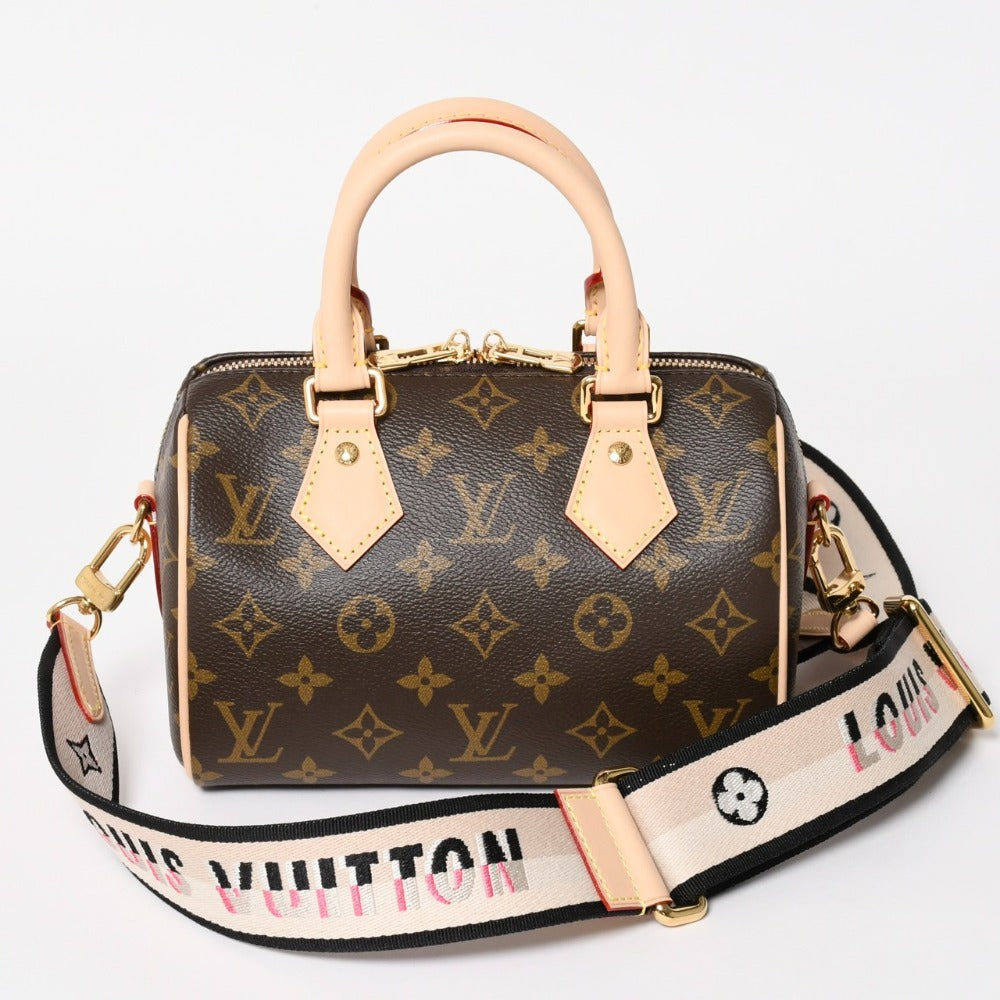 Unused LOUIS VUITTON Handbag Speedy Bandouliere 20 M46594 Leather PVC Brown Gold hardware Used 4a003240