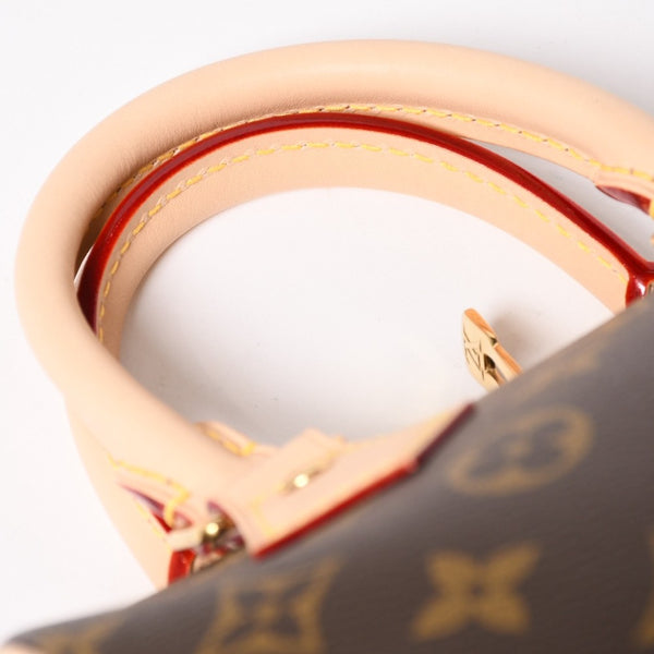 未使用 LOUIS VUITTON ルイヴィトン ハンドバッグ スピーディバンドリエール 20 M46594 レザー PVC ブラウン ゴールド金具 中古 4a003240