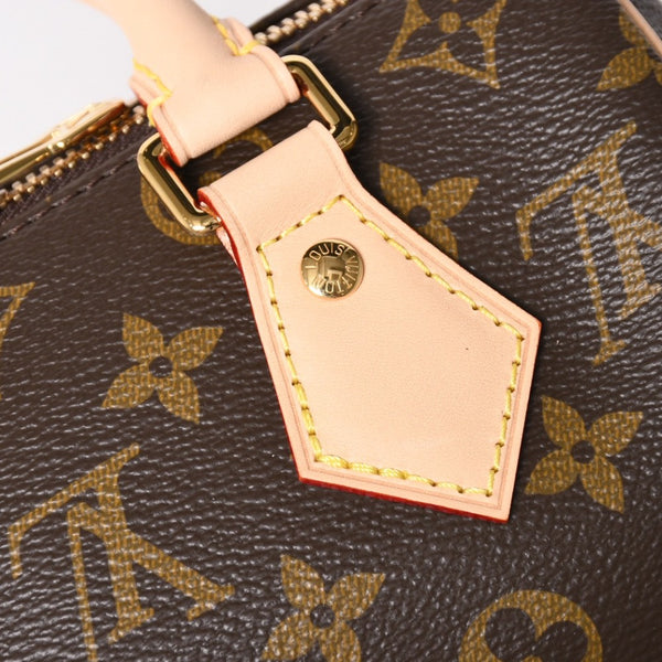 未使用 LOUIS VUITTON ルイヴィトン ハンドバッグ スピーディバンドリエール 20 M46594 レザー PVC ブラウン ゴールド金具 中古 4a003240