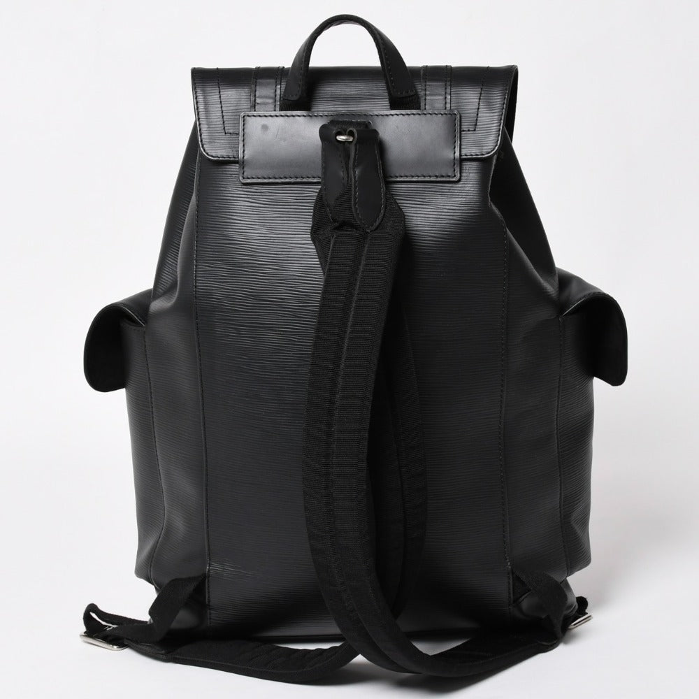 LOUIS VUITTON Christopher PM Rucksack Backpack M50158 Epi Leather Black Silver Hardware Good Condition Used 4a002456