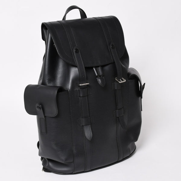 LOUIS VUITTON ルイヴィトン クリストファーPM リュック バックパック M50158 エピレザー ブラック シルバー金具 美品 中古 4a002456
