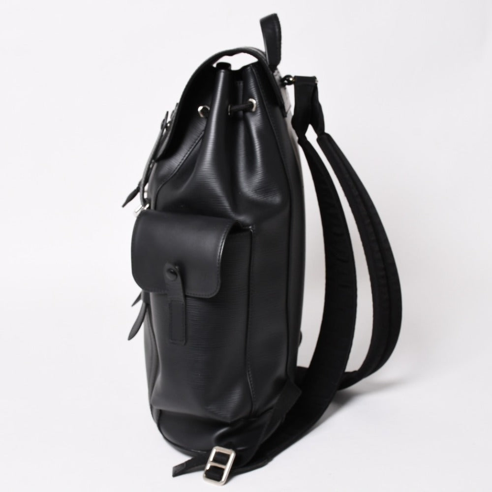 LOUIS VUITTON ルイヴィトン クリストファーPM リュック バックパック M50158 エピレザー ブラック シルバー金具 美品 中古 4a002456