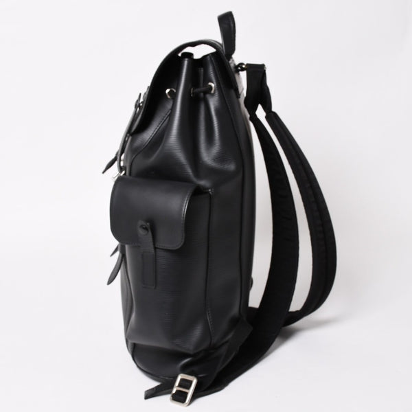 LOUIS VUITTON ルイヴィトン クリストファーPM リュック バックパック M50158 エピレザー ブラック シルバー金具 美品 中古 4a002456