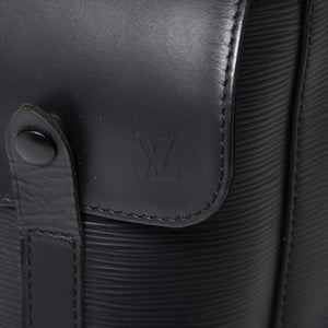 LOUIS VUITTON ルイヴィトン クリストファーPM リュック バックパック M50158 エピレザー ブラック シルバー金具 美品 中古 4a002456