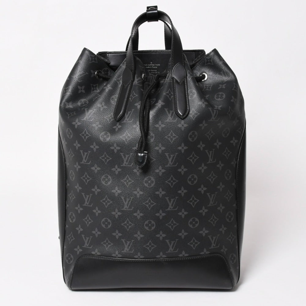 極美品 LOUIS VUITTON ルイヴィトン モノグラムエクリプス バックパック リュック エクスプローラー M40527 シルバー金具 中古 4a003209