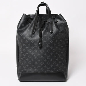 極美品 LOUIS VUITTON ルイヴィトン モノグラムエクリプス バックパック リュック エクスプローラー M40527 シルバー金具 中古 4a003209
