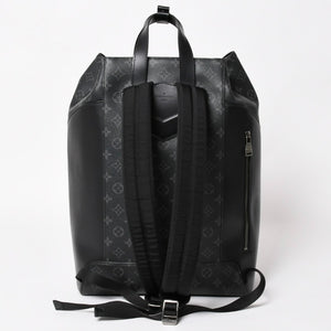 極美品 LOUIS VUITTON ルイヴィトン モノグラムエクリプス バックパック リュック エクスプローラー M40527 シルバー金具 中古 4a003209