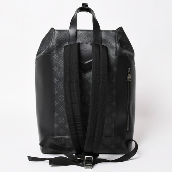 極美品 LOUIS VUITTON ルイヴィトン モノグラムエクリプス バックパック リュック エクスプローラー M40527 シルバー金具 中古 4a003209
