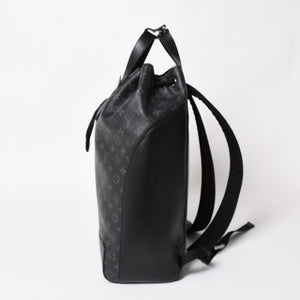 極美品 LOUIS VUITTON ルイヴィトン モノグラムエクリプス バックパック リュック エクスプローラー M40527 シルバー金具 中古 4a003209