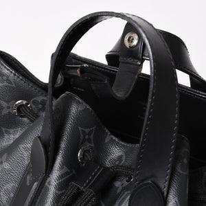 極美品 LOUIS VUITTON ルイヴィトン モノグラムエクリプス バックパック リュック エクスプローラー M40527 シルバー金具 中古 4a003209