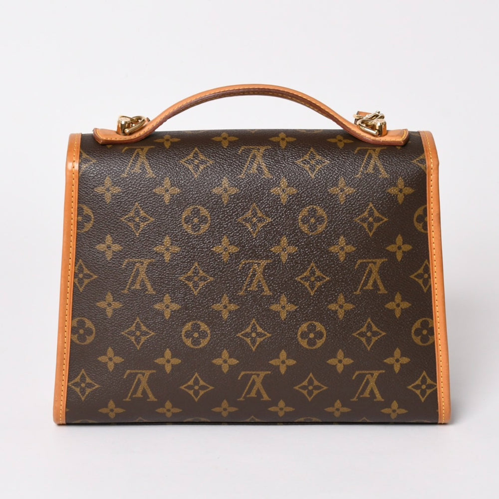 極美品 LOUIS VUITTON ルイ ヴィトン モノグラム ベルエア ハンドバッグ ショルダーバッグ M51122 モノグラムキャンバス ブラウン ゴールド金具 廃盤 中古 4a002908