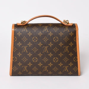極美品 LOUIS VUITTON ルイ ヴィトン モノグラム ベルエア ハンドバッグ ショルダーバッグ M51122 モノグラムキャンバス ブラウン ゴールド金具 廃盤 中古 4a002908