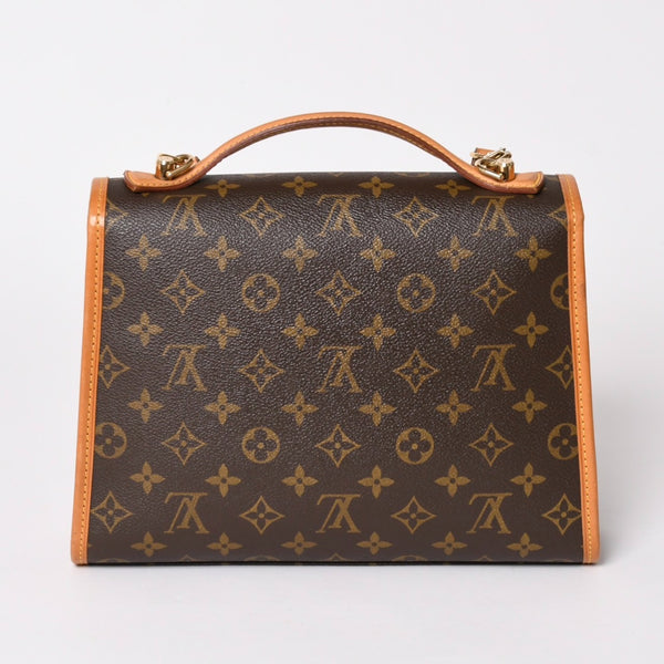 極美品 LOUIS VUITTON ルイ ヴィトン モノグラム ベルエア ハンドバッグ ショルダーバッグ M51122 モノグラムキャンバス ブラウン ゴールド金具 廃盤 中古 4a002908