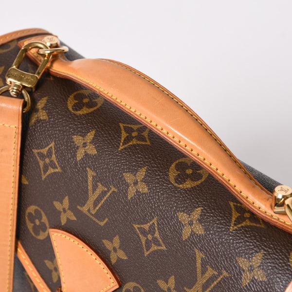 極美品 LOUIS VUITTON ルイ ヴィトン モノグラム ベルエア ハンドバッグ ショルダーバッグ M51122 モノグラムキャンバス ブラウン ゴールド金具 廃盤 中古 4a002908
