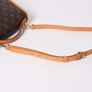 極美品 LOUIS VUITTON ルイ ヴィトン モノグラム ベルエア ハンドバッグ ショルダーバッグ M51122 モノグラムキャンバス ブラウン ゴールド金具 廃盤 中古 4a002908