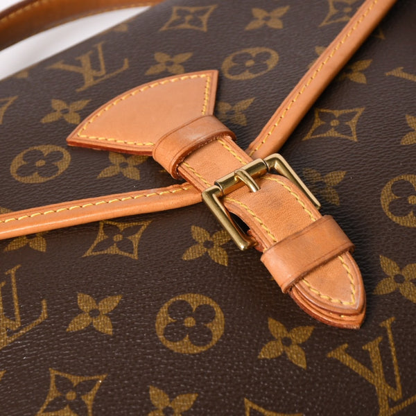 極美品 LOUIS VUITTON ルイ ヴィトン モノグラム ベルエア ハンドバッグ ショルダーバッグ M51122 モノグラムキャンバス ブラウン ゴールド金具 廃盤 中古 4a002908