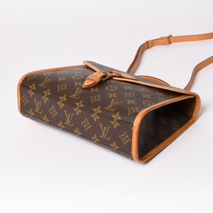 極美品 LOUIS VUITTON ルイ ヴィトン モノグラム ベルエア ハンドバッグ ショルダーバッグ M51122 モノグラムキャンバス ブラウン ゴールド金具 廃盤 中古 4a002908