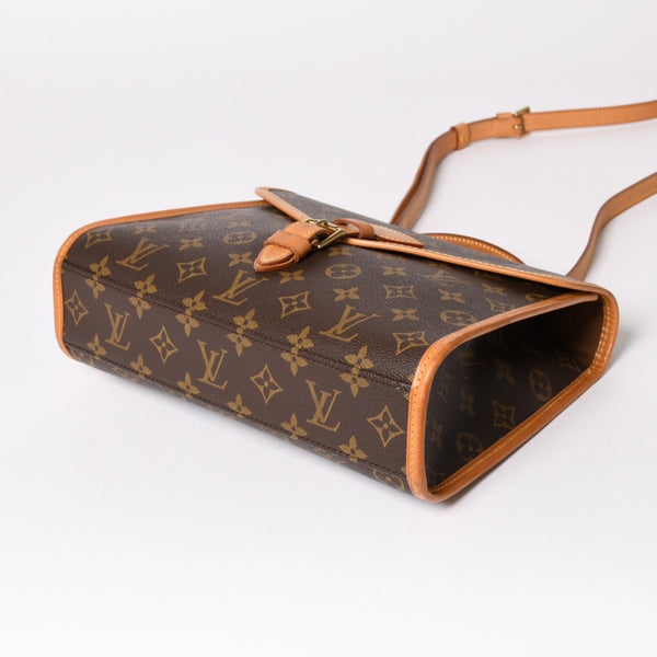 極美品 LOUIS VUITTON ルイ ヴィトン モノグラム ベルエア ハンドバッグ ショルダーバッグ M51122 モノグラムキャンバス ブラウン ゴールド金具 廃盤 中古 4a002908