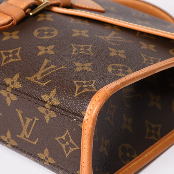 極美品 LOUIS VUITTON ルイ ヴィトン モノグラム ベルエア ハンドバッグ ショルダーバッグ M51122 モノグラムキャンバス ブラウン ゴールド金具 廃盤 中古 4a002908