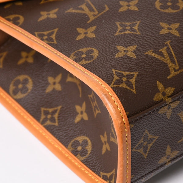 極美品 LOUIS VUITTON ルイ ヴィトン モノグラム ベルエア ハンドバッグ ショルダーバッグ M51122 モノグラムキャンバス ブラウン ゴールド金具 廃盤 中古 4a002908