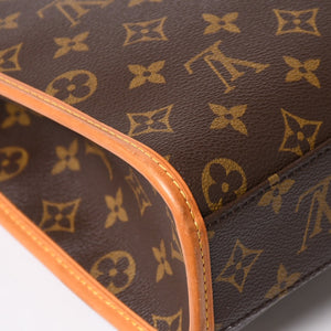 極美品 LOUIS VUITTON ルイ ヴィトン モノグラム ベルエア ハンドバッグ ショルダーバッグ M51122 モノグラムキャンバス ブラウン ゴールド金具 廃盤 中古 4a002908
