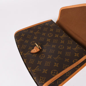 極美品 LOUIS VUITTON ルイ ヴィトン モノグラム ベルエア ハンドバッグ ショルダーバッグ M51122 モノグラムキャンバス ブラウン ゴールド金具 廃盤 中古 4a002908