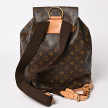 画像をギャラリービューアに読み込む, 極美品 LOUIS VUITTON ルイヴィトン Monogram モノグラム モンスリ GM M51135 PVC ヌメ革 ゴールド金具 中古 4a003184