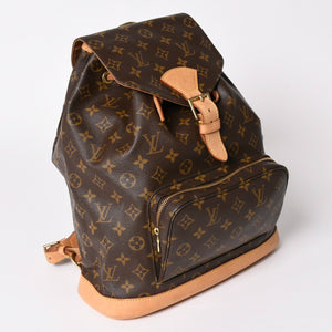 極美品 LOUIS VUITTON ルイヴィトン Monogram モノグラム モンスリ GM M51135 PVC ヌメ革 ゴールド金具 中古 4a003184