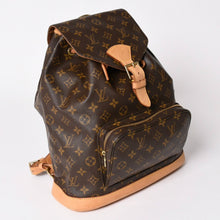 画像をギャラリービューアに読み込む, 極美品 LOUIS VUITTON ルイヴィトン Monogram モノグラム モンスリ GM M51135 PVC ヌメ革 ゴールド金具 中古 4a003184
