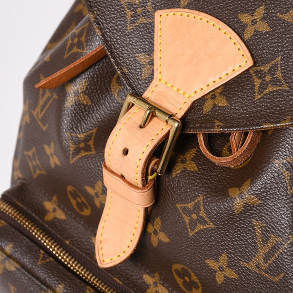 極美品 LOUIS VUITTON ルイヴィトン Monogram モノグラム モンスリ GM M51135 PVC ヌメ革 ゴールド金具 中古 4a003184