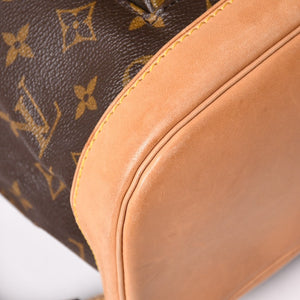 極美品 LOUIS VUITTON ルイヴィトン Monogram モノグラム モンスリ GM M51135 PVC ヌメ革 ゴールド金具 中古 4a003184