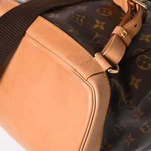 極美品 LOUIS VUITTON ルイヴィトン Monogram モノグラム モンスリ GM M51135 PVC ヌメ革 ゴールド金具 中古 4a003184