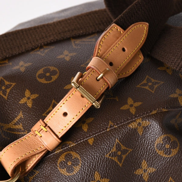 極美品 LOUIS VUITTON ルイヴィトン Monogram モノグラム モンスリ GM M51135 PVC ヌメ革 ゴールド金具 中古 4a003184