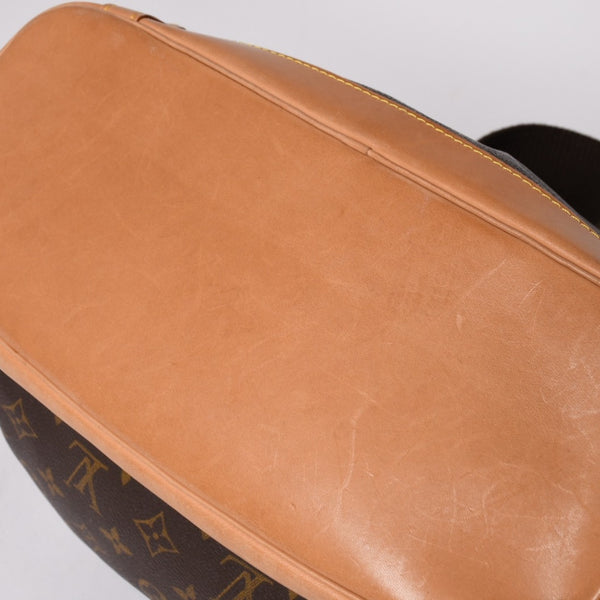 極美品 LOUIS VUITTON ルイヴィトン Monogram モノグラム モンスリ GM M51135 PVC ヌメ革 ゴールド金具 中古 4a003184