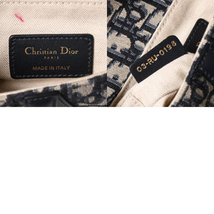極美品 Christian Dior クリスチャンディオール サドルミニバッグ ハンドバッグ M0456CTZQ オブリーク ネイビー 中古 4a003093