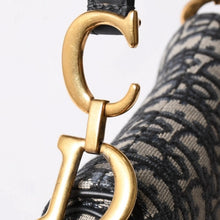 Load image into Gallery viewer, 極美品 Christian Dior クリスチャンディオール サドルミニバッグ ハンドバッグ M0456CTZQ オブリーク ネイビー 中古 4a003093