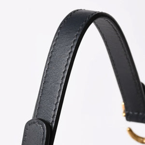 極美品 Christian Dior クリスチャンディオール サドルミニバッグ ハンドバッグ M0456CTZQ オブリーク ネイビー 中古 4a003093