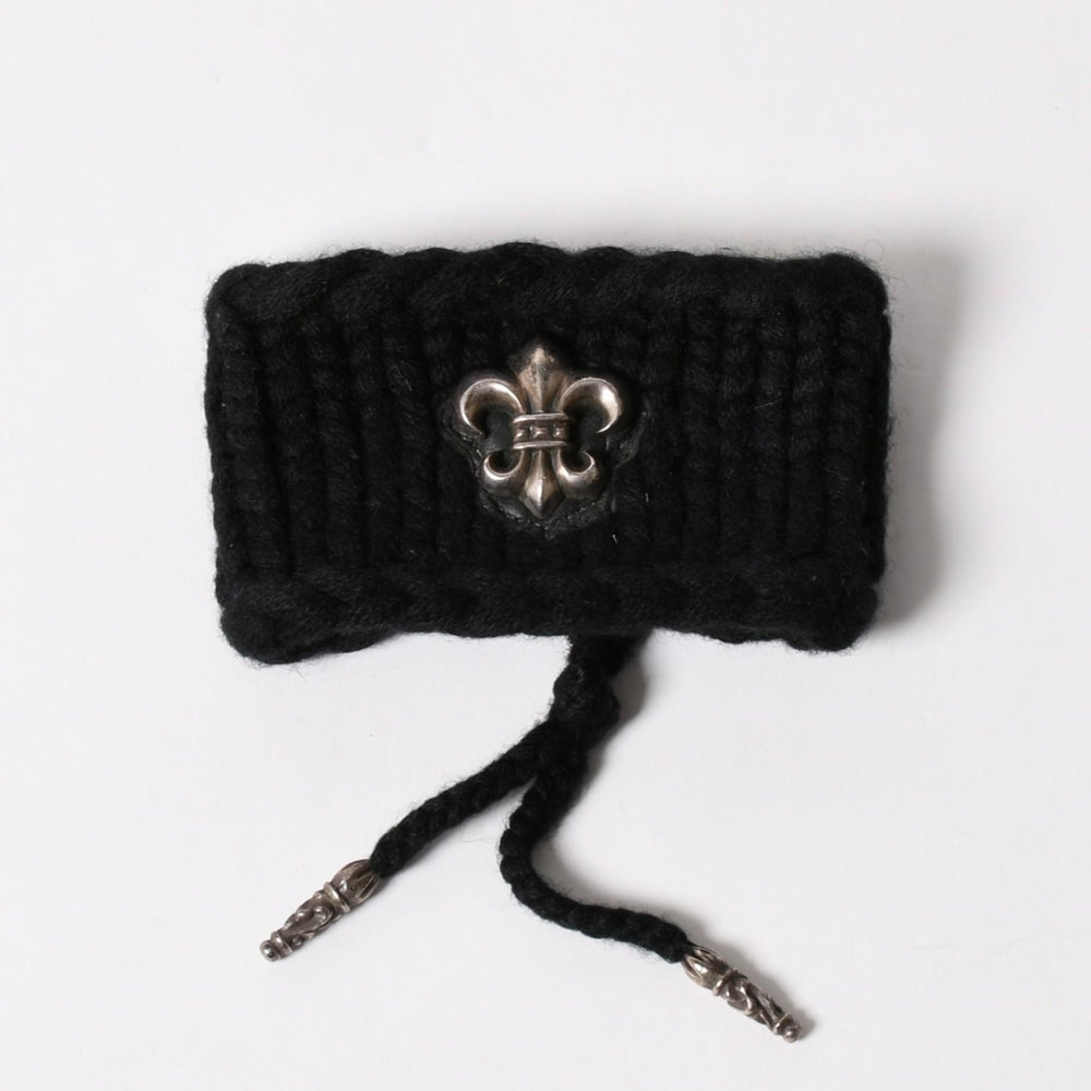 Very Good Condition CHROME HEARTS BS Flare Wristband Horseshoe SV925 Black Used 4a003336