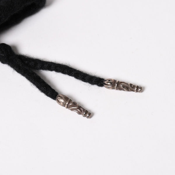 極美品 CHROME HEARTS クロムハーツ BSフレア リストバンド ホースシュー SV925 ブラック 中古 4a003336