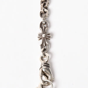 新品同様 CHROME HEARTS クロムハーツ タイニーE CHプラス ペーパーチェーン ベイビーファット付き ネックレス 重量約54.1g 中古 4a003337